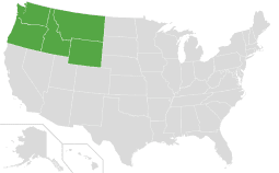 Map of the american northwest